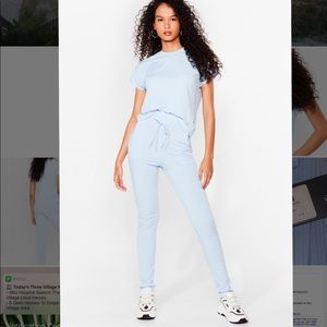 Ribbed T-shirt and Jogger set